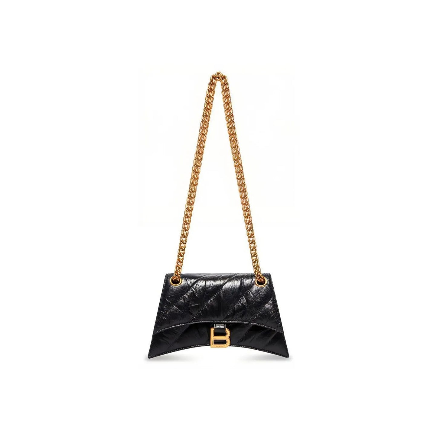 Ba*len*cia*ga women''s crush chain bag mini in black 736016210j11000 (21.8*9.9*4.8cm)