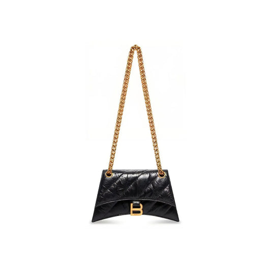 Ba*len*cia*ga women''s crush chain bag mini in black 736016210j11000 (21.8*9.9*4.8cm)
