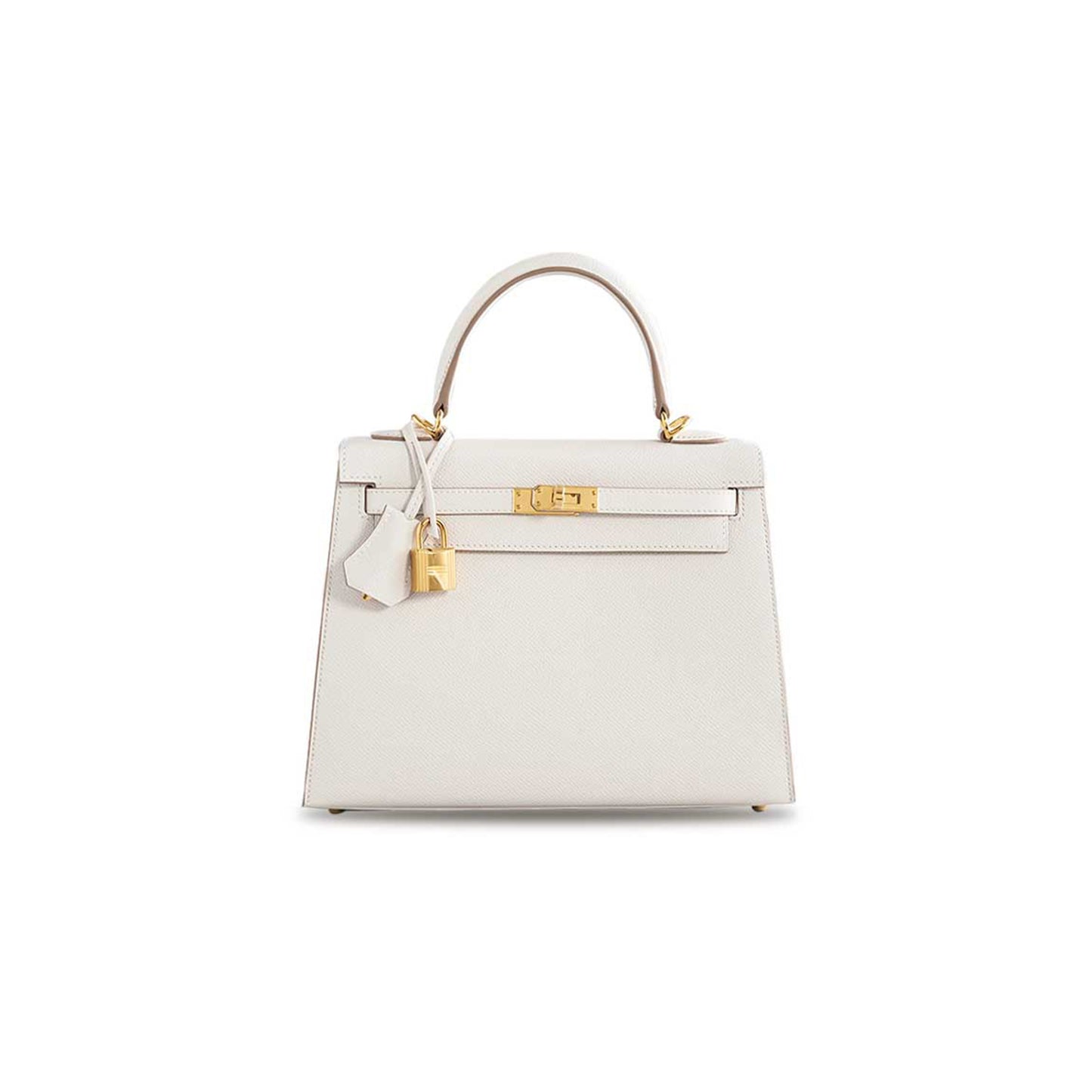 H**mes kelly 25 epsom gris pale gold hardware (25*17*7cm)