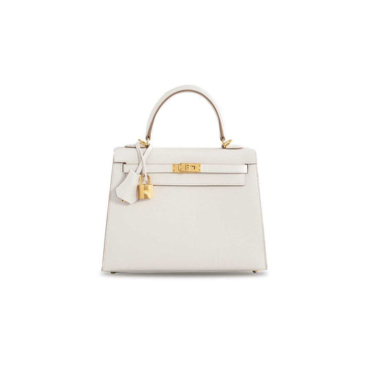 H**mes kelly 25 epsom gris pale gold hardware (25*17*7cm)
