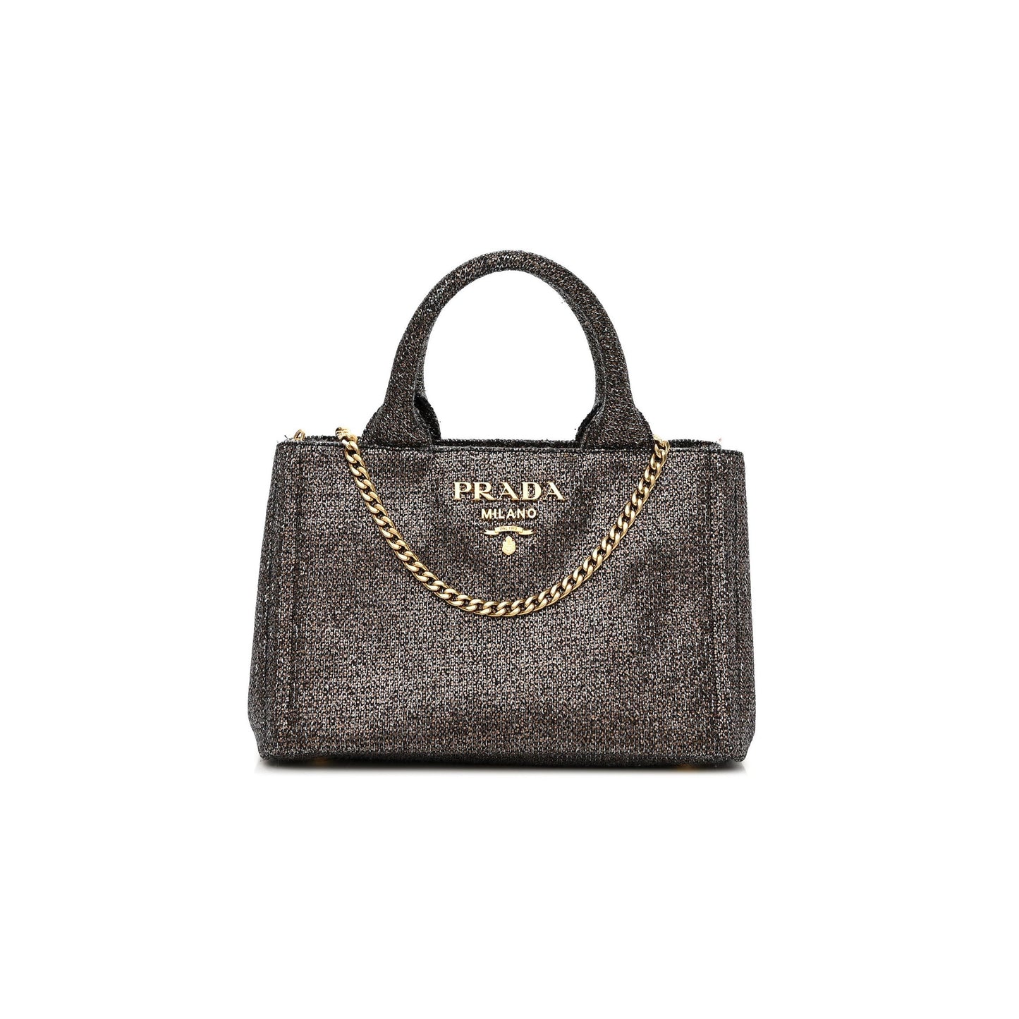Pra*a broccato chain tote caffÉ (22*15*14cm)