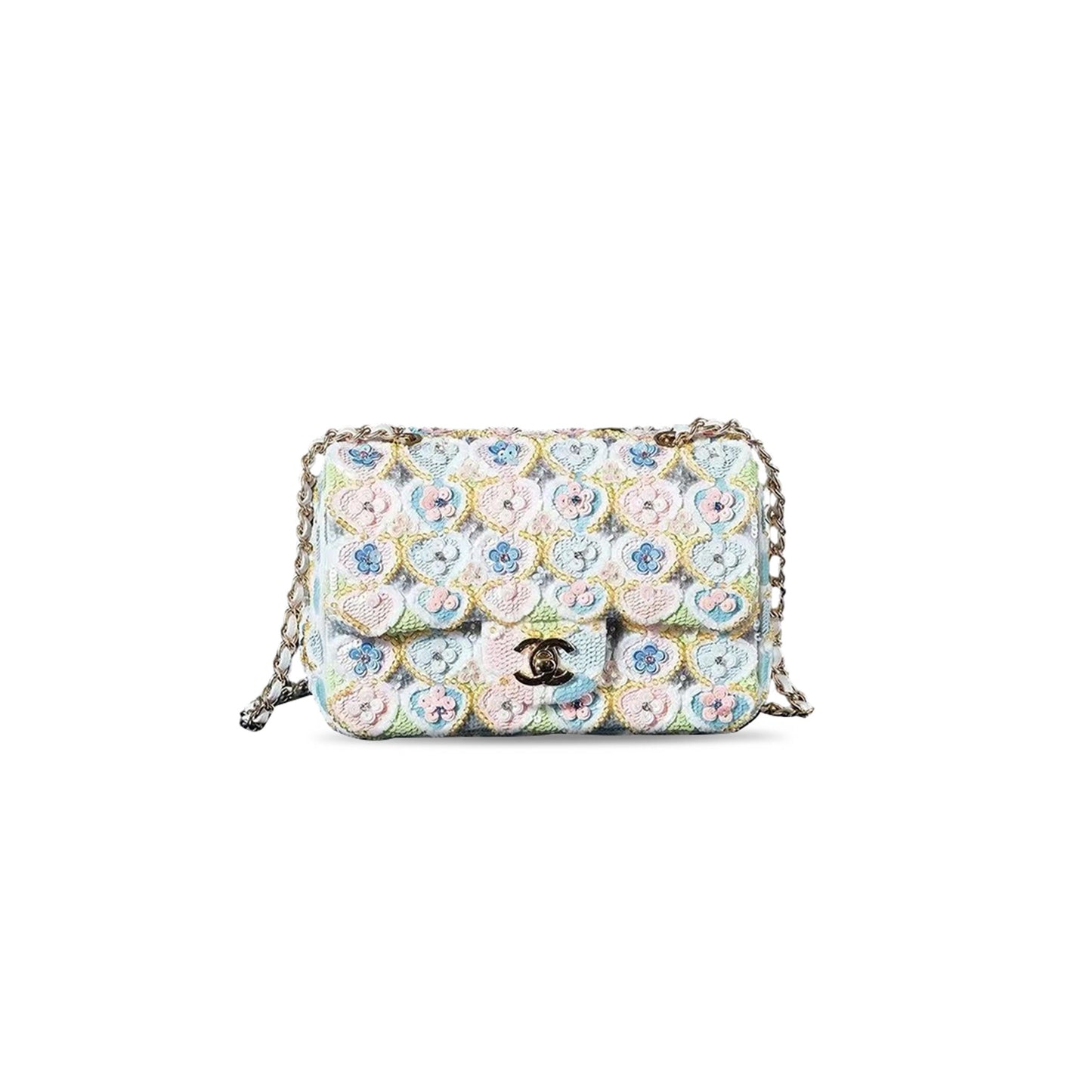Ch**el master 24a sequin bag (20*10*7cm)