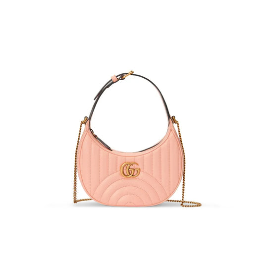 G*u*i gg marmont half-moon-shaped mini bag 699514 (21.5*11*5cm)