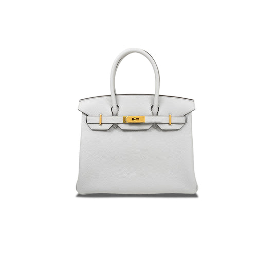 H**mes birkin 25 togo leather holy grail blue gold buckle bag h028369cc08 (25*20*13cm)