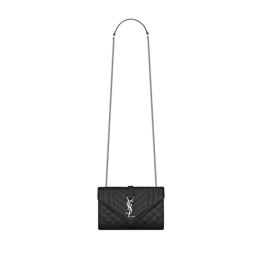 Y*L envelope small in quilted grain de poudre embossed leather 600195bow921000 (21*13*6cm)