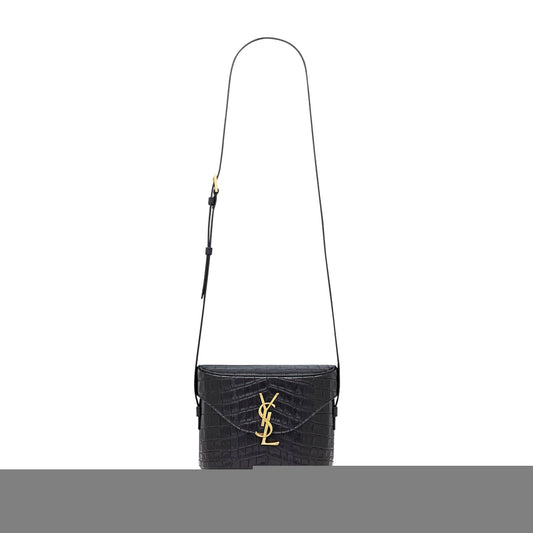 Y*L june box bag in crocodile-embossed leather 728606aaaoh1000 (19*15*8cm)
