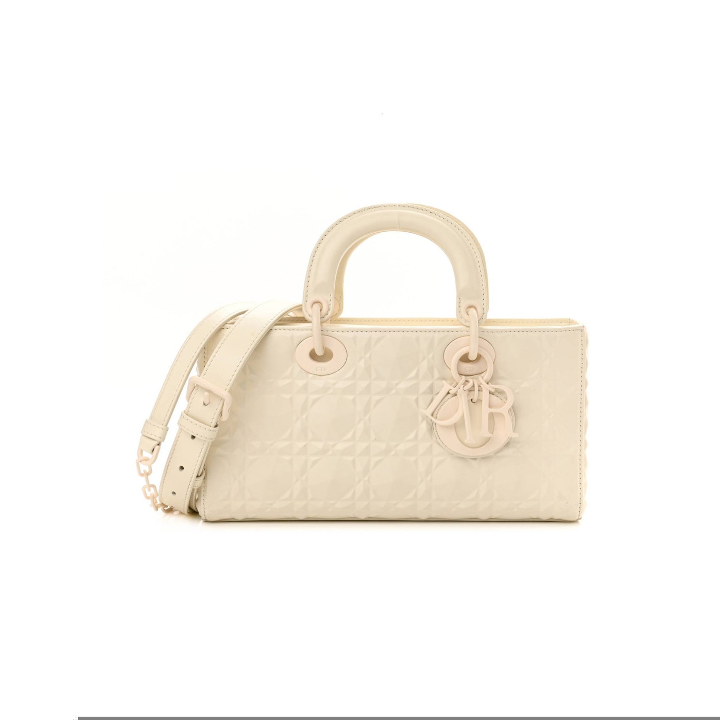 D*or lambskin cannage medium lady d-joy latte (26*14*5.7cm)