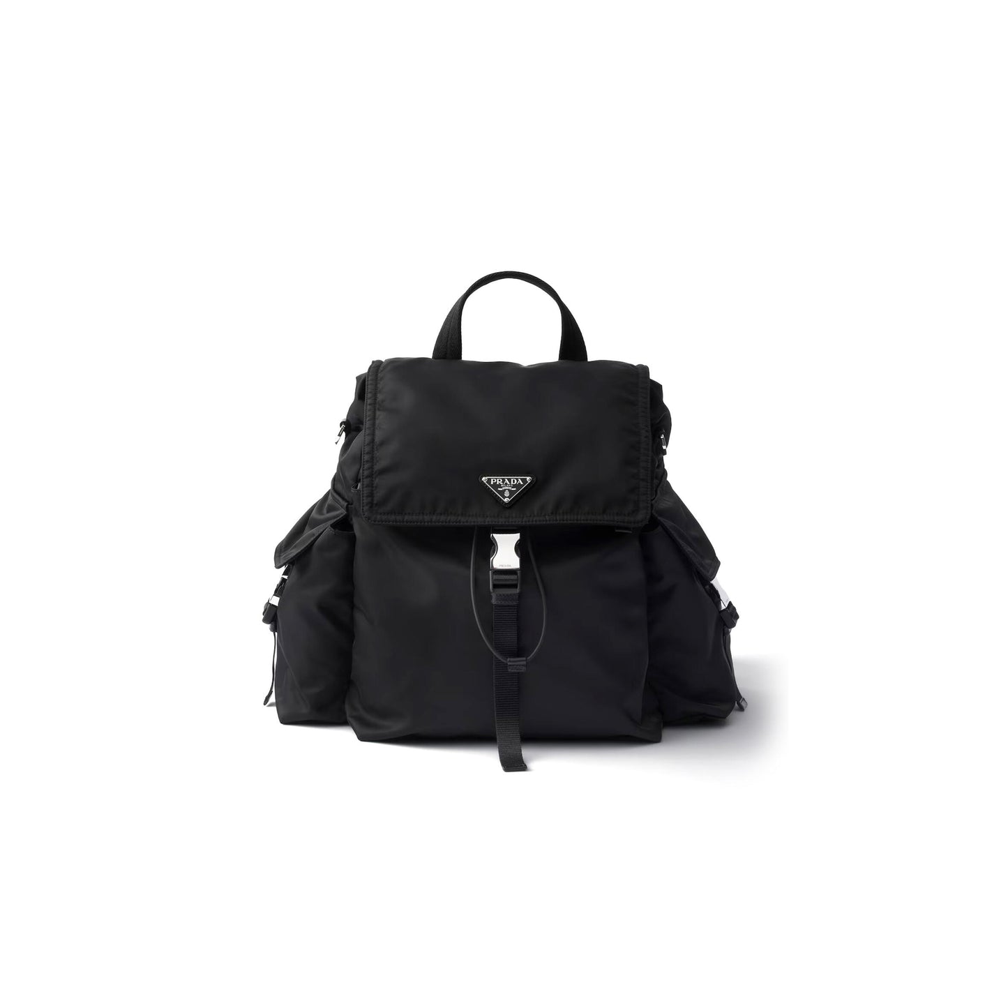 Pra*a explore re-nylon glossy leather backpack 2vz118 (39*37*20cm)