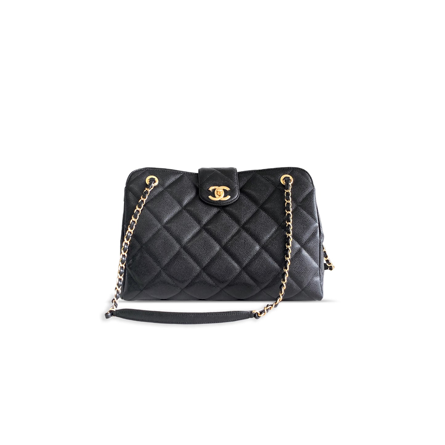 Ch**el small caviar calfskin shopping bag as4978 (33*25*16cm)