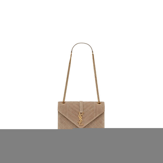 Y*L envelope medium chain bag in mix matelassé corduroy 600185aaaok2826 (24*17.5*6cm)