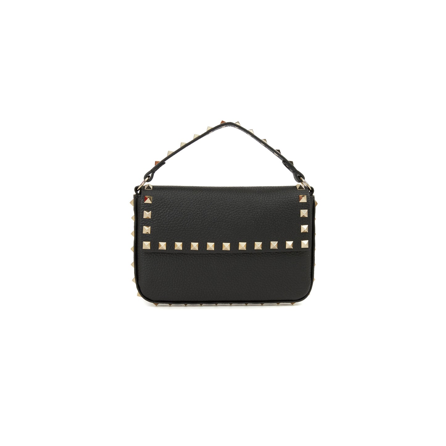 Va1e*ntin0 garavanirockstud black women''s leather bag (19*12*3cm)