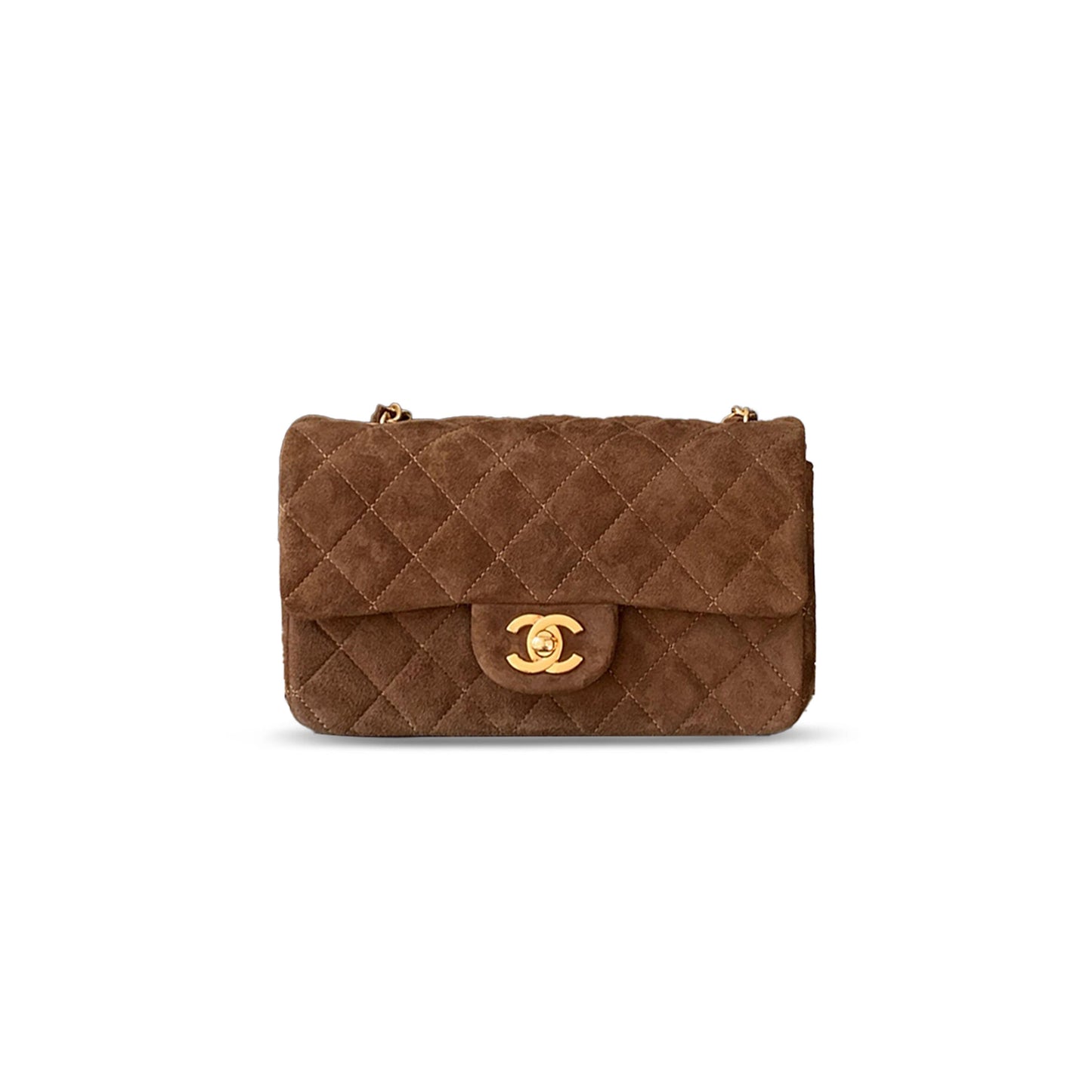 Ch*el suede small double flap shoulder bag 306489 (20*12*6cm)