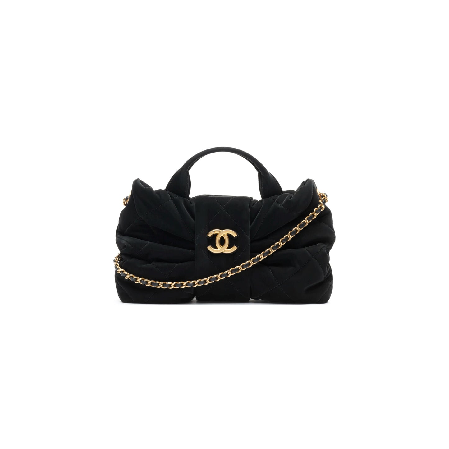 Ch**el mini bow bag velvet-effect nylon as5849 (26*18*5cm)