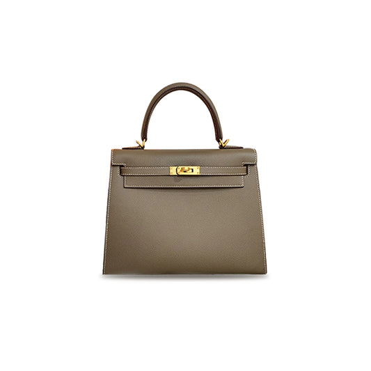 H**mes kelly 25 etoupe epsom sellier gold (25*17*7cm)