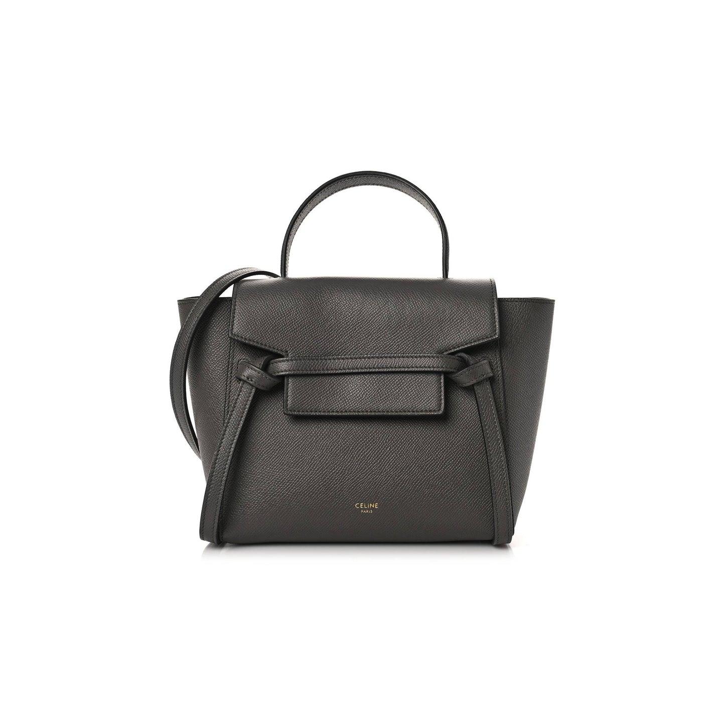 Ce**e grained calfskin nano belt bag grey (20*19*11cm)