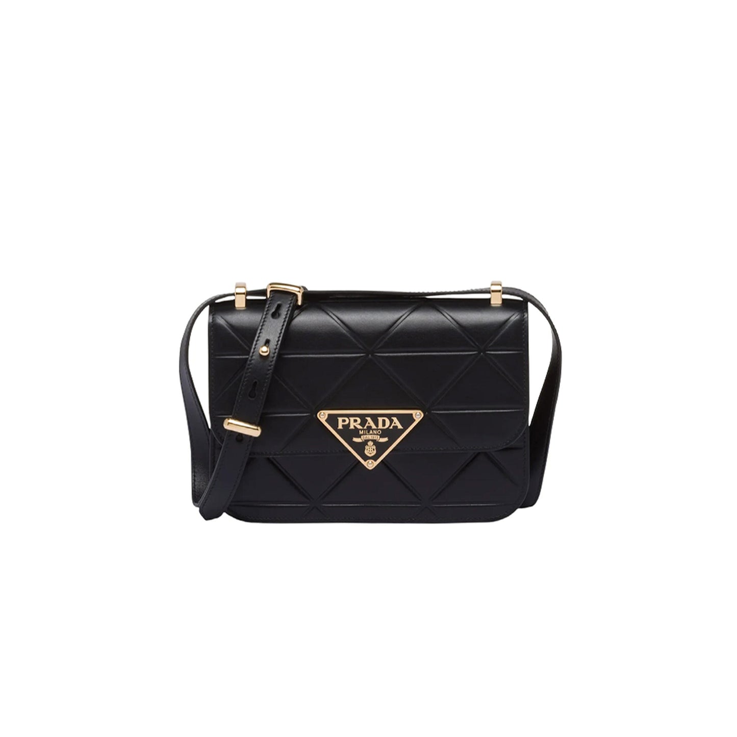 Pra*a small triangle quilted shoulder bag 1bd320 (22*16*6cm)