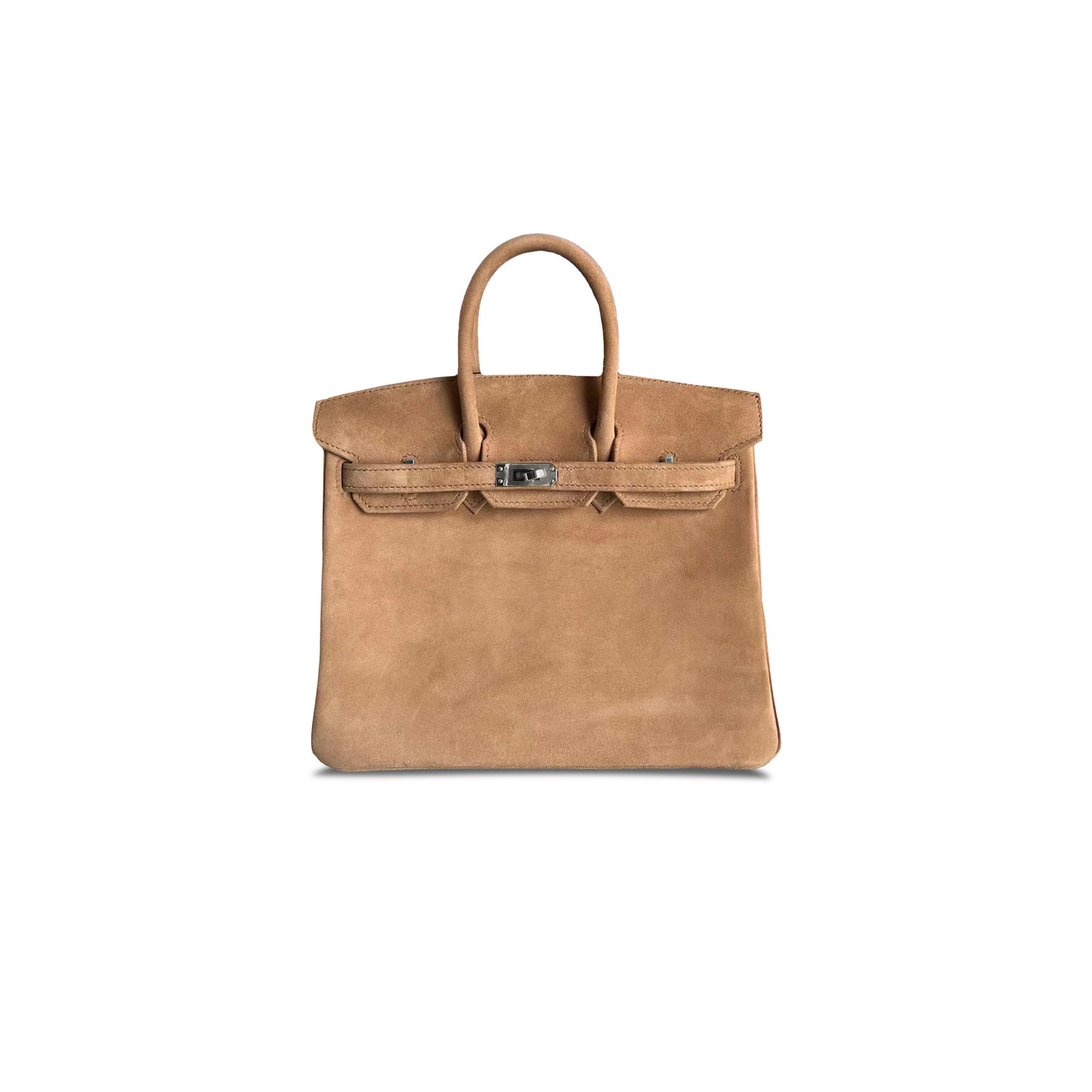 H**mes master birkin 30 deerskin elephant grey silver buckle bag 01b25955 (30*23*15cm)