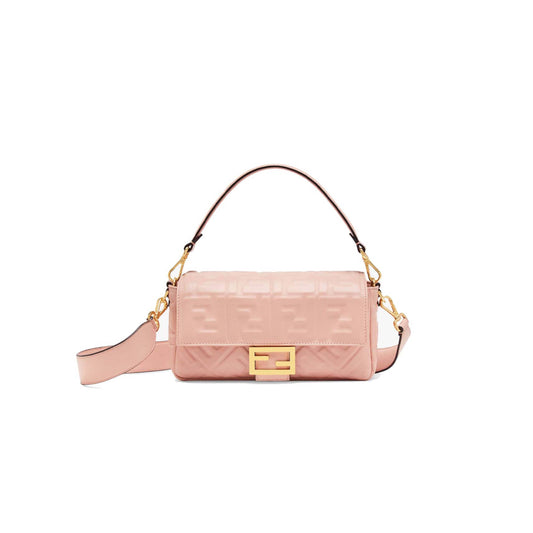 F**di baguette - pink nappa leather bag 8br600a72vf19pq (27*15*6cm)