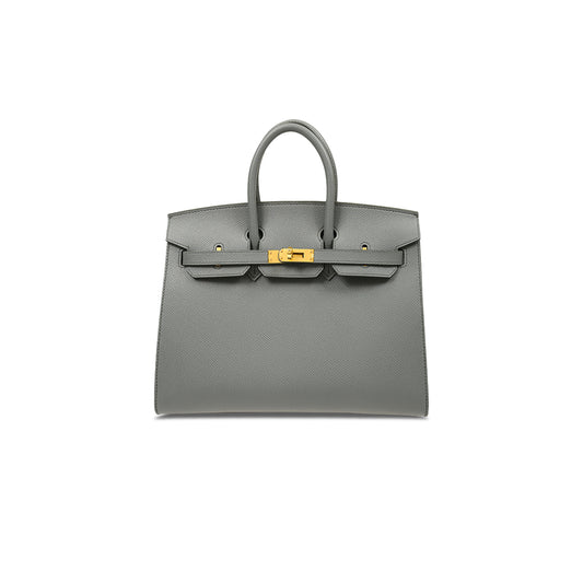 H**mes master birkin 25 epsom leather almond green gold buckle luxury bag bk2563epgpo (25*20*13cm)