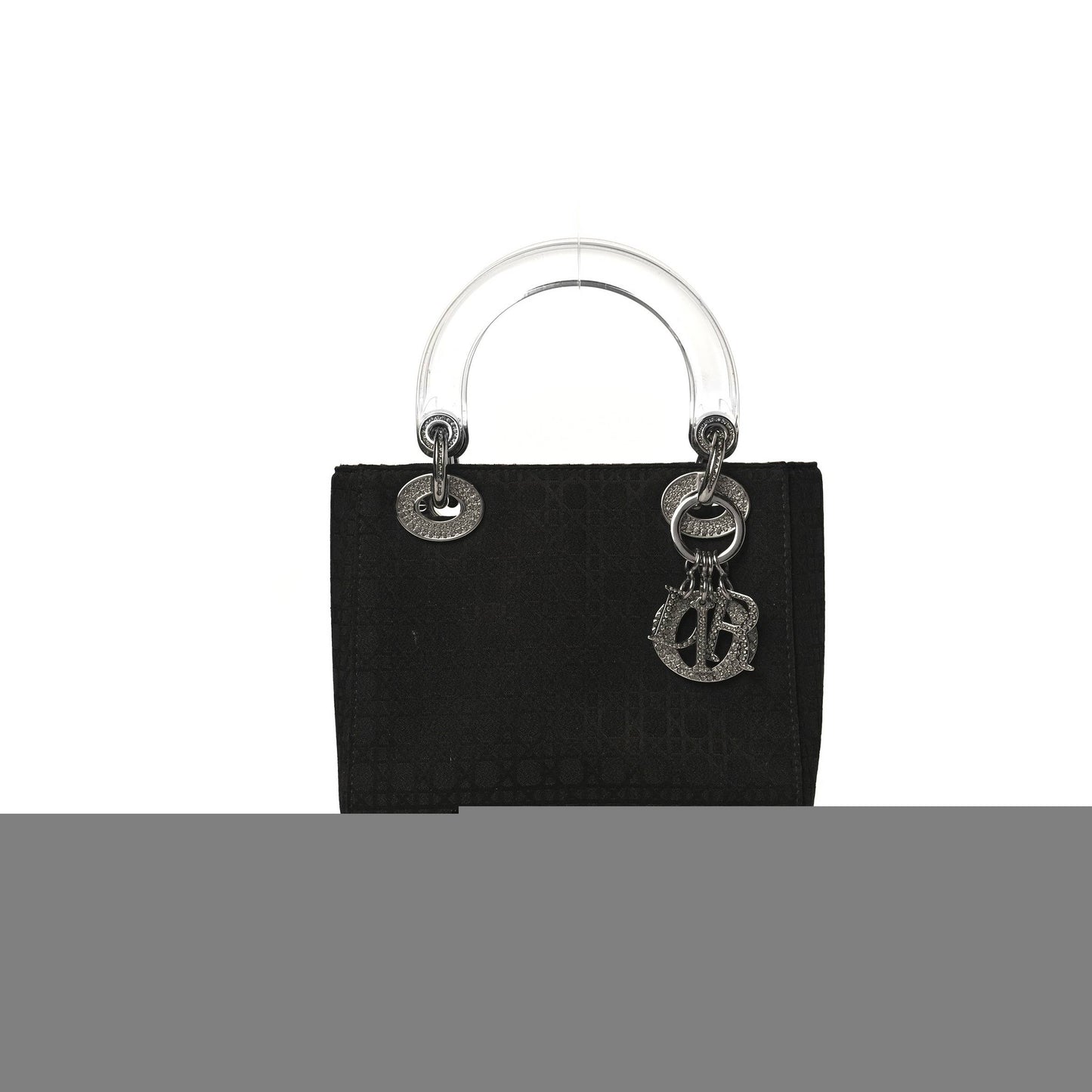 D*or canvas swarovski crystal cannage mini lady D*or black (17*14*7cm)