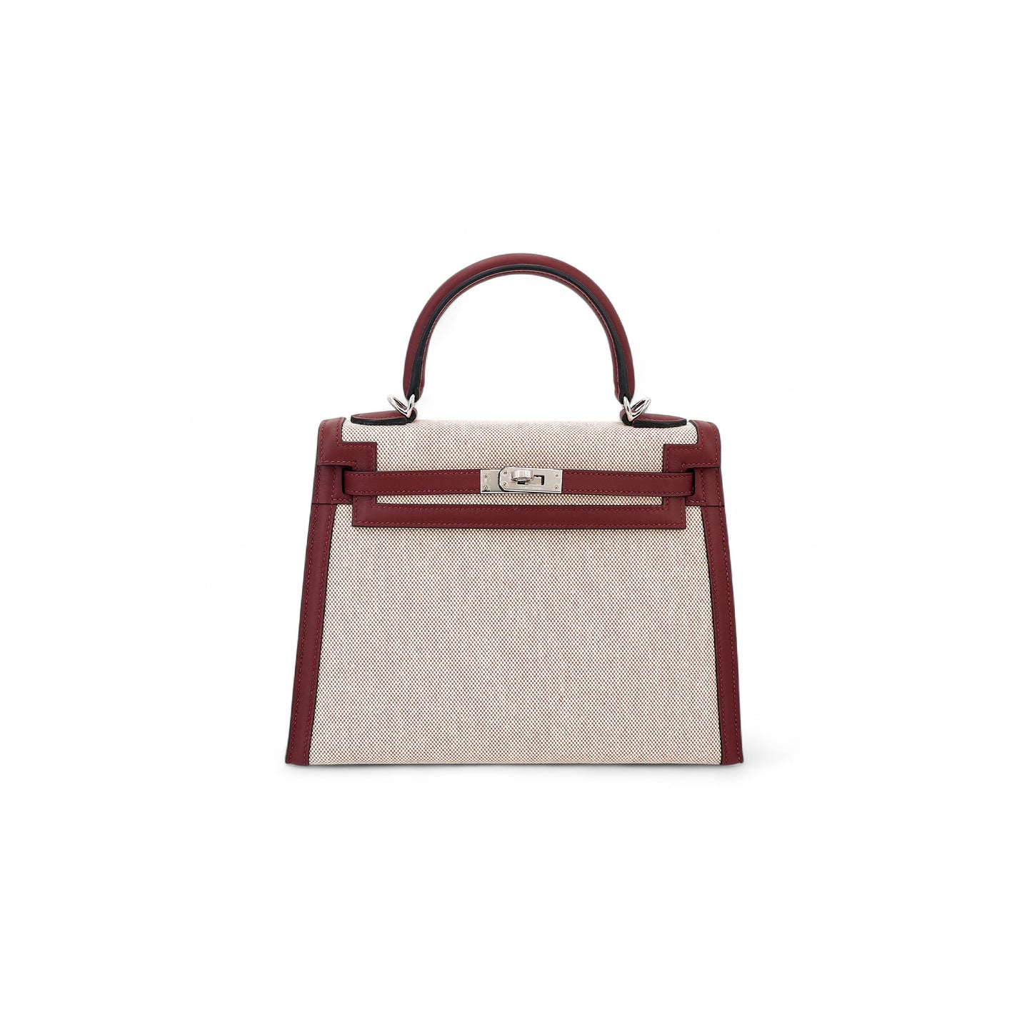 H**me5 master kelly 25 swift and ecru toile palladium hardware (25*17*7cm)