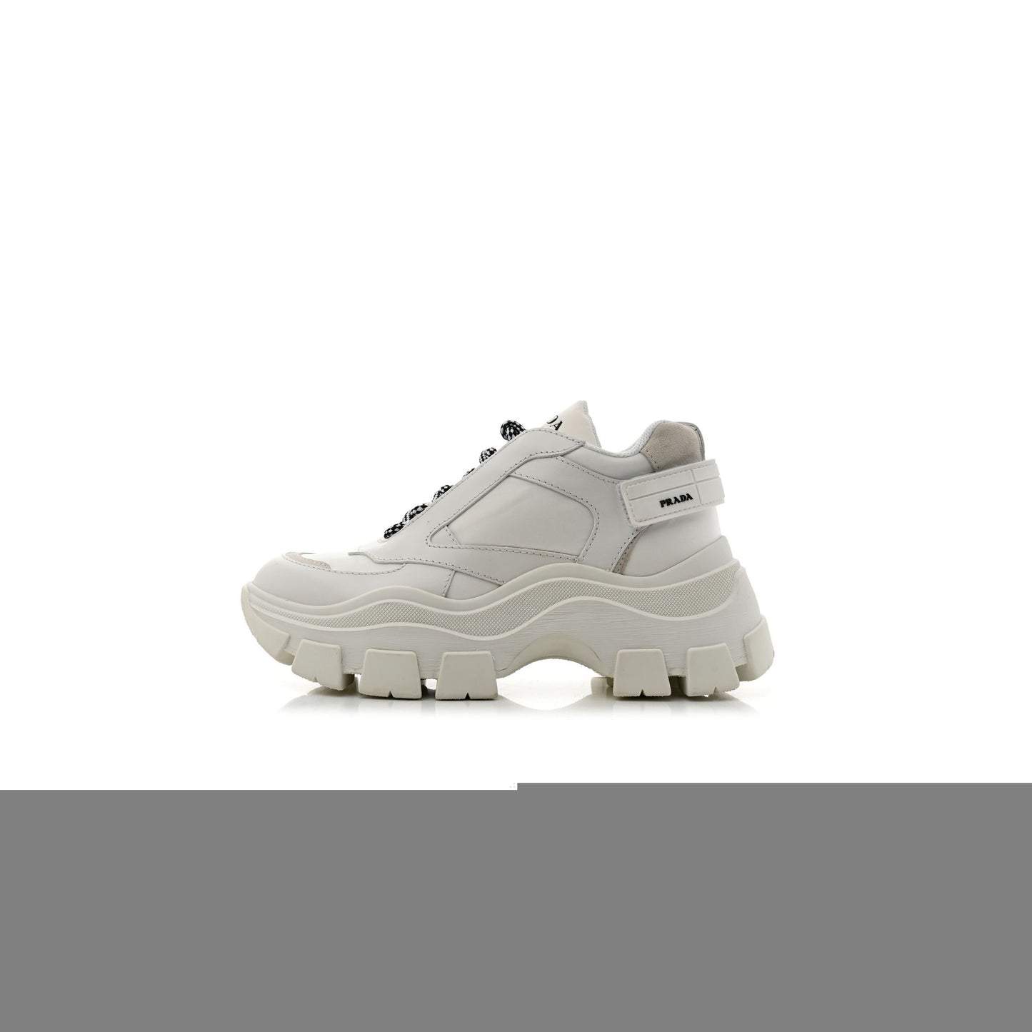 Pra*a nylon nevada calfskin mens pegassus sneakers 5 white