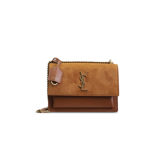Y*L sunset medium in suede and leather 422906 (22*16*8cm)
