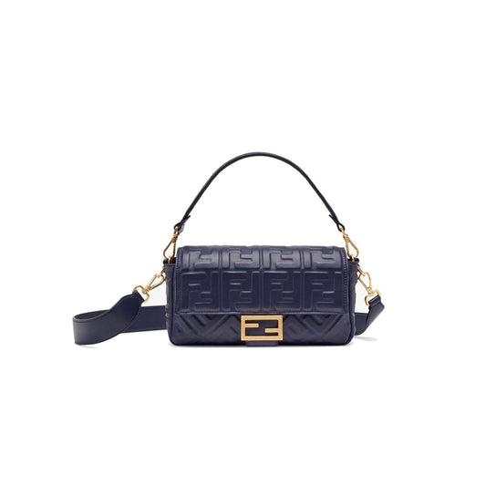 F**di baguette - blue nappa leather bag 8br600a72vf19po (27*15*6cm)