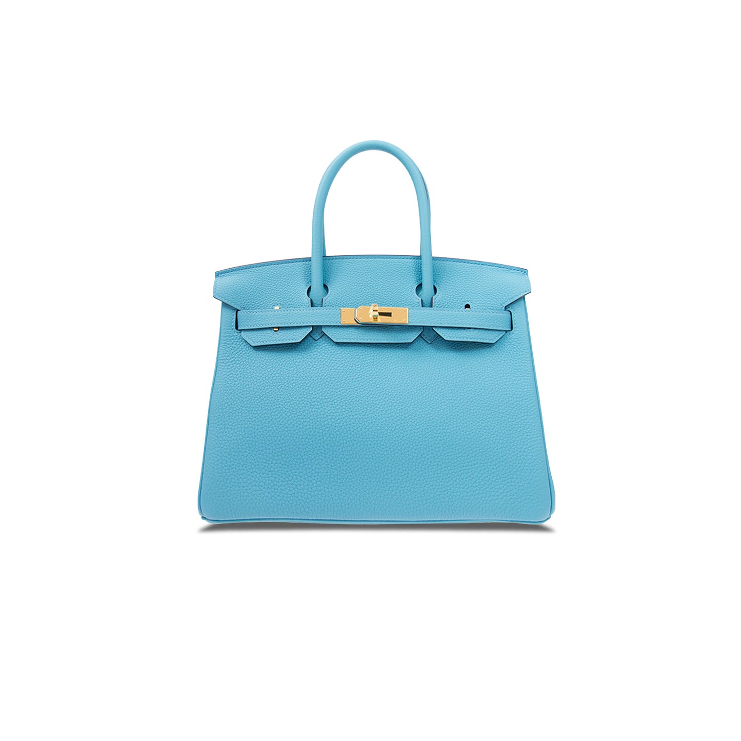 H**mes master birkin 30 epsom sky blue gold buckle bag h028369ck06 (30*23*15cm)