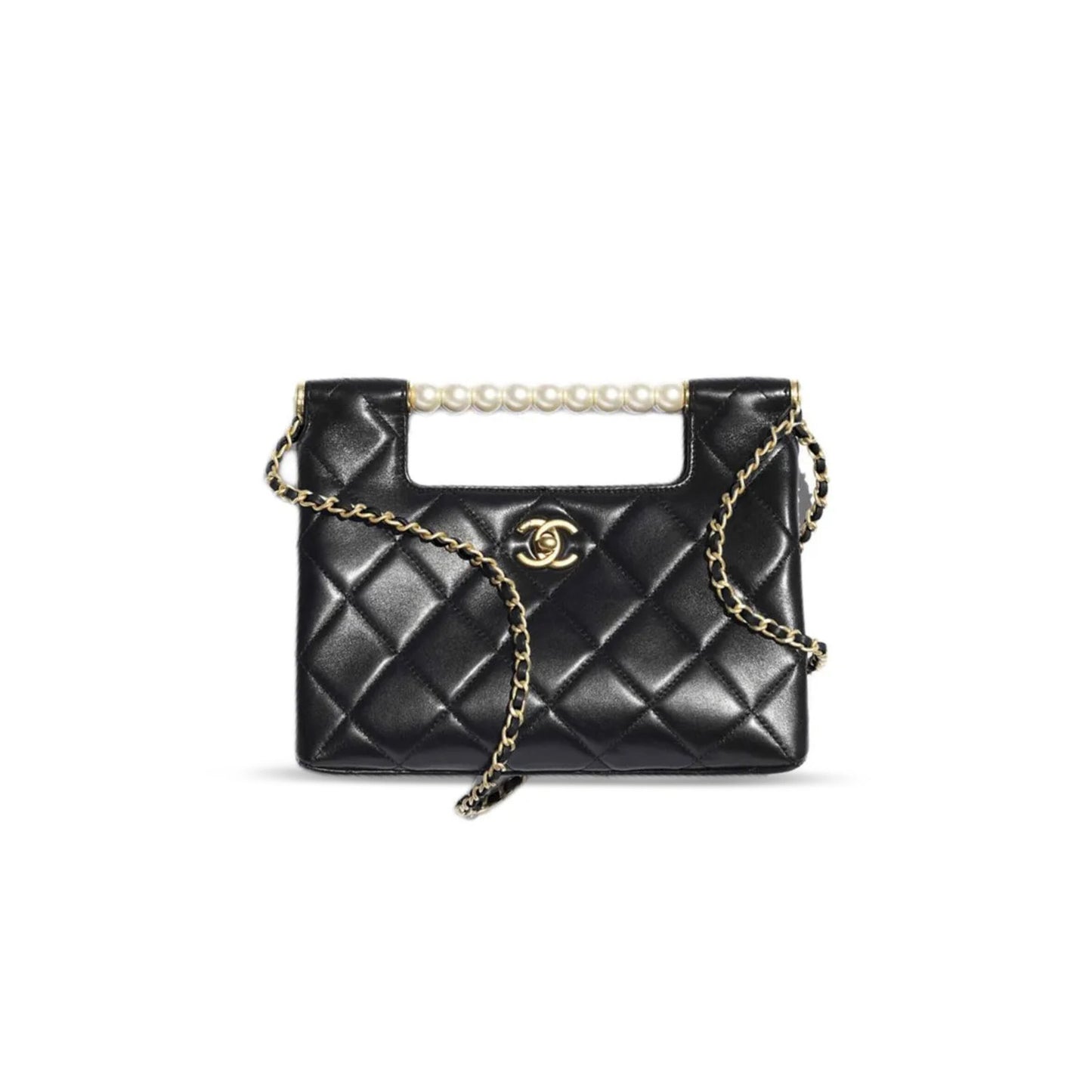 Ch*el pearl handle bag as5413 (24*18*8cm)