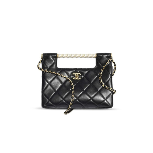 Ch*el pearl handle bag as5413 (24*18*8cm)