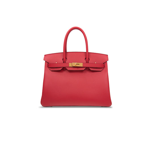 H**mes birkin 30 epsom leather extreme pink gold buckle handbag h028369cc16 (30*23*15cm)