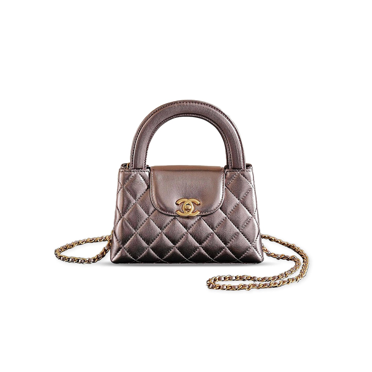 Ch*el 25a mini kelly bag lambskin as4416 (19*13*7cm)