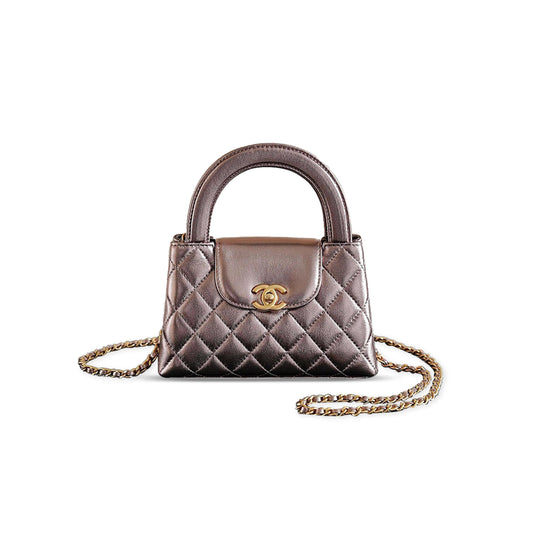 Ch*el 25a mini kelly bag lambskin as4416 (19*13*7cm)