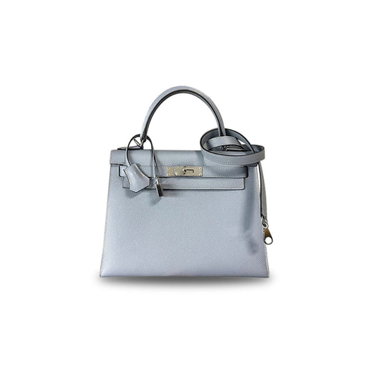 H**mes blue lin epsom leather kelly 25 (25*17*7cm)