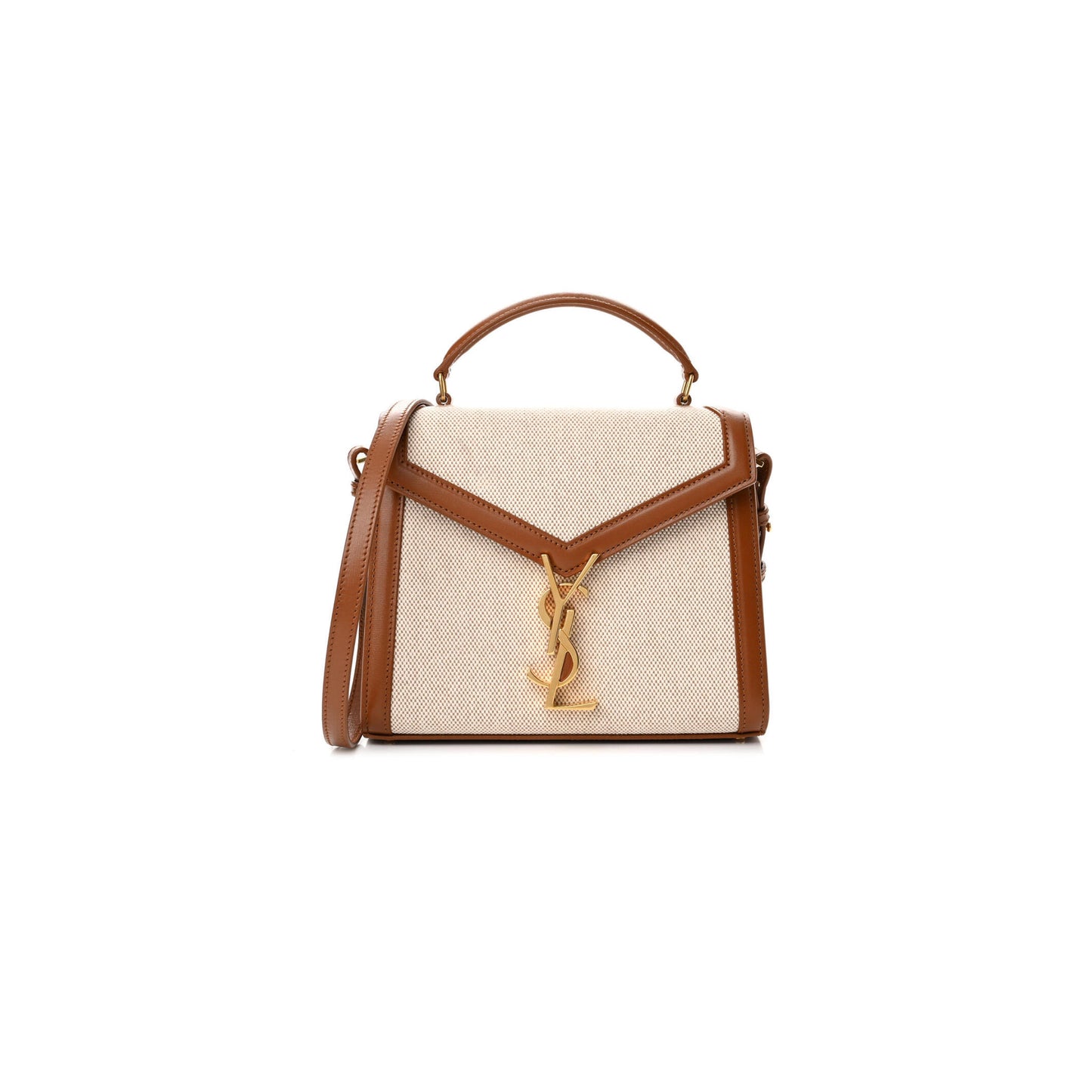Y*L cassandra mini top handle bag in canvas and calfskin 602716 (20*16*7.5cm)