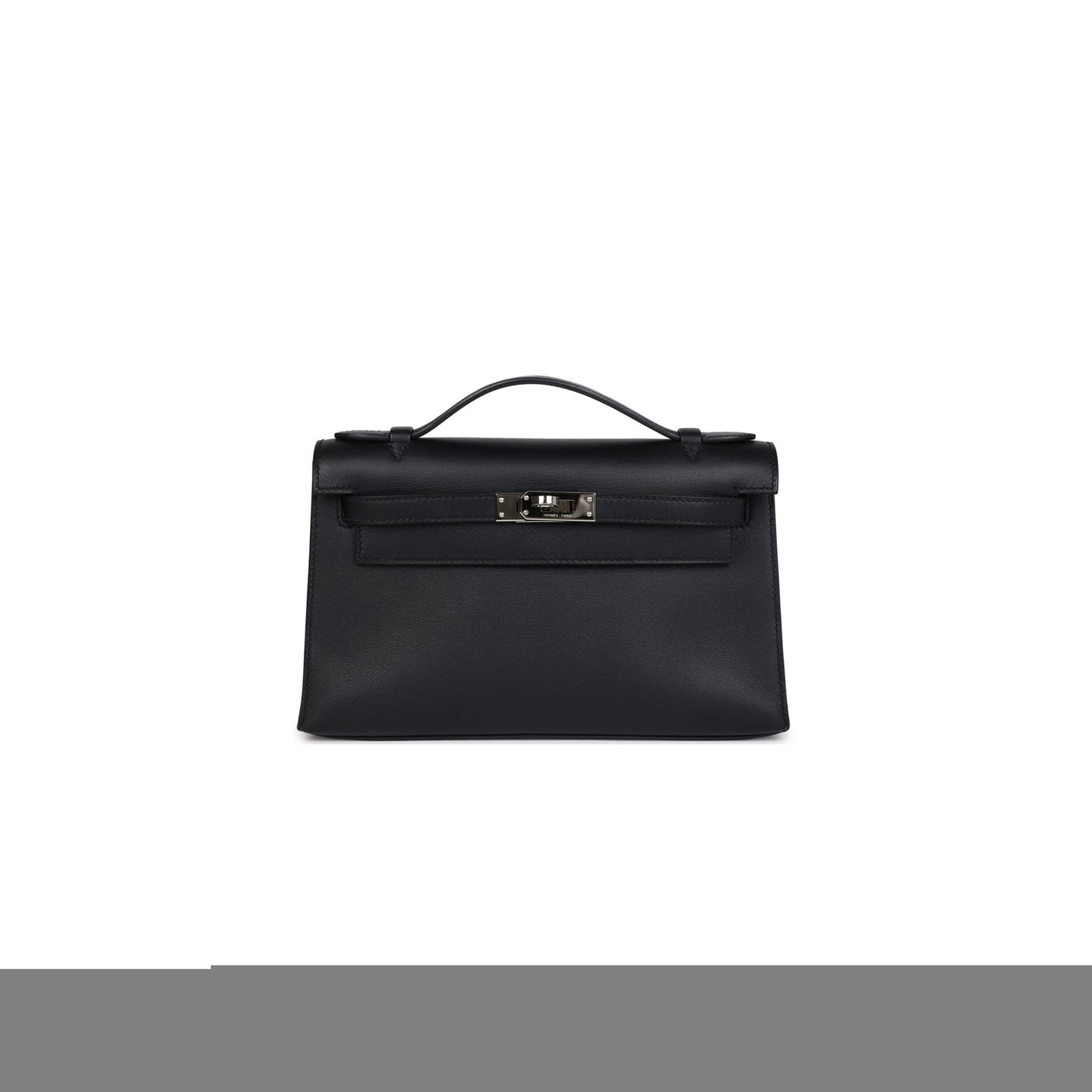 H**mes master kelly pochette black with velvet green swift palladium hardware (22*14*7cm)