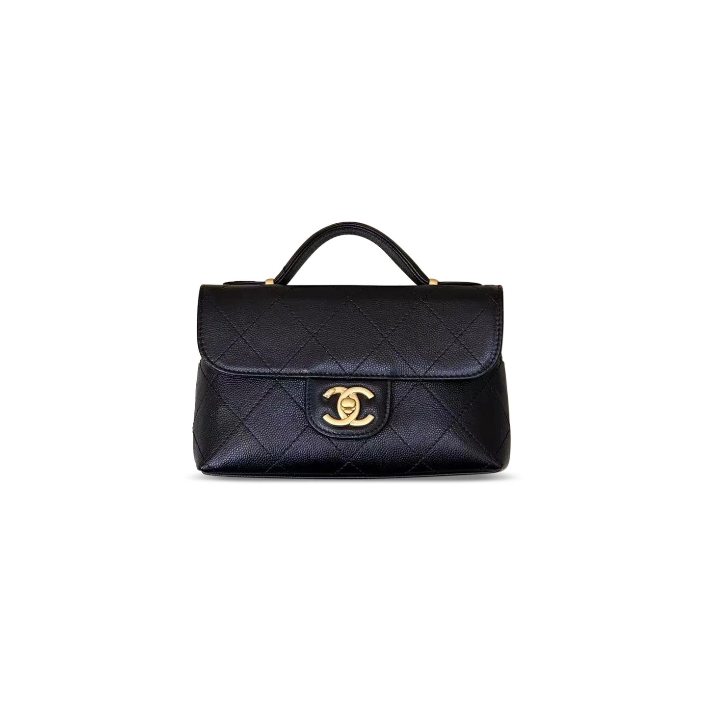 Ch**el mini flap bag with top handle as5776 (20*12*6cm)