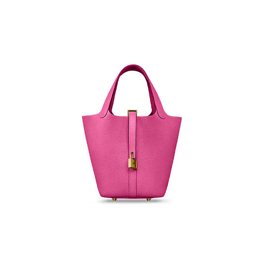H**mes picotin lock 18 taurillon clemence h073597ccl3 (18*18*13cm)