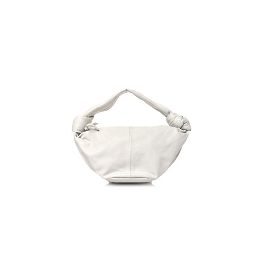 bo*te*ga Ve*ne*ta calfskin teen double knot hobo white (25*13*12cm)