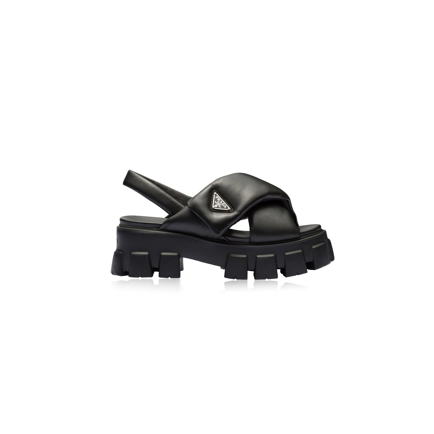 Pra*a monolith padded leather sandals 923864