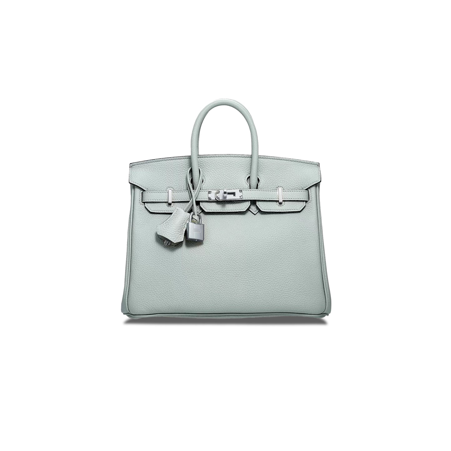 H**mes birkin 25 togo leather crystal grey silver buckle 529794 (25*18*13cm)