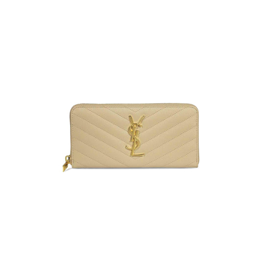 Y*L cassandre matelassÉ zip around wallet in grain de poudre leather 358094bow019906 (19*9.5*2.5cm)