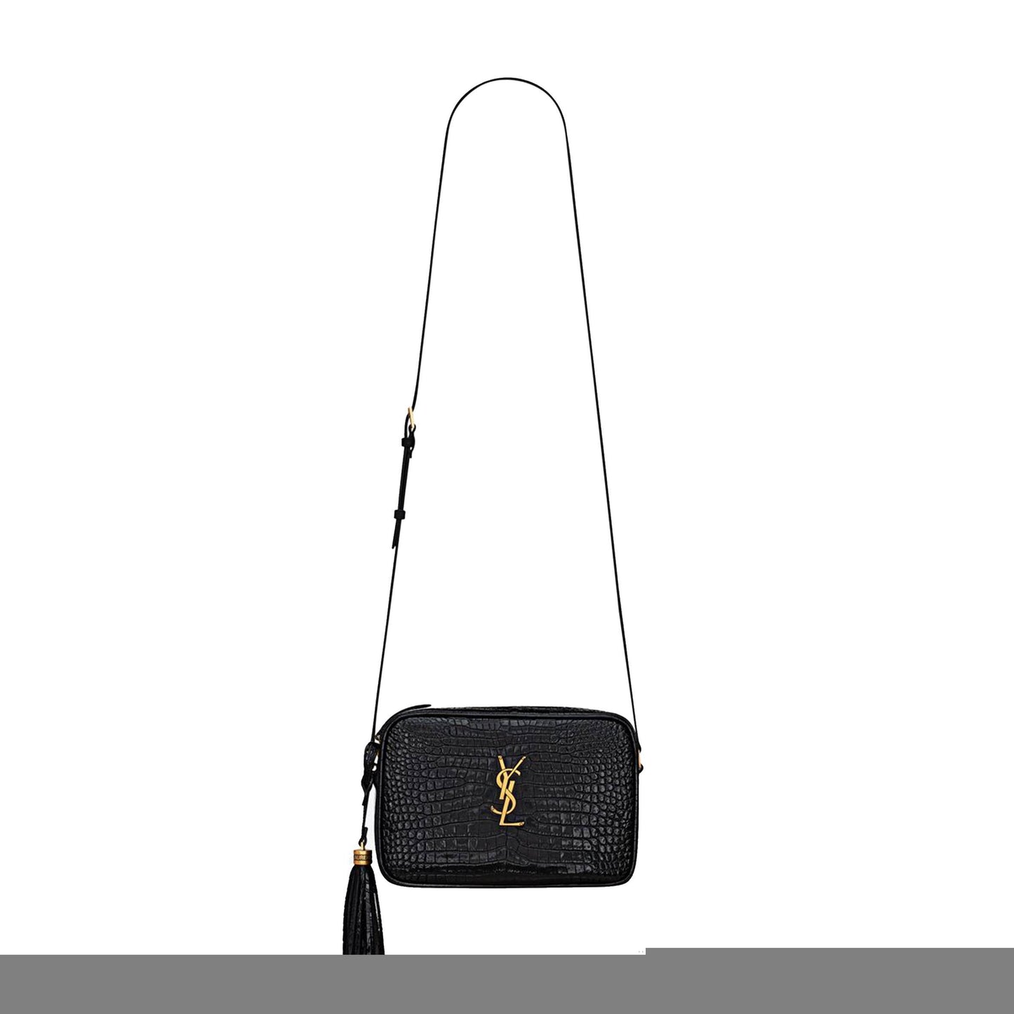 Y*L lou camera bag in crocodile-embossed shiny leather 612542dnd0w1000 (23*16*6cm)