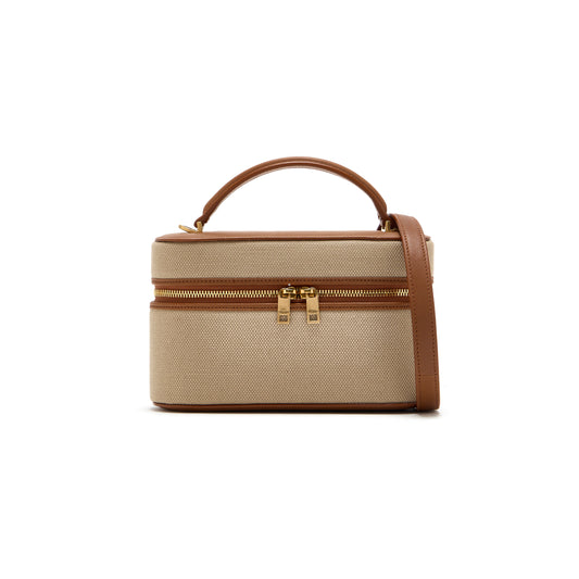 Y*L gaby mini vanity bag in canvas and leather 834213fac7t9856 (18*11*6.5cm)