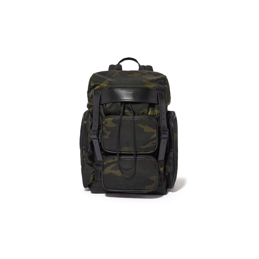 Y*L city multi-pocket backpack in smooth leather 215473399 (42*34*22cm)