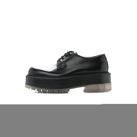 bo*te*ga Ve*ne*ta calfskin platform derby shoes 38 black