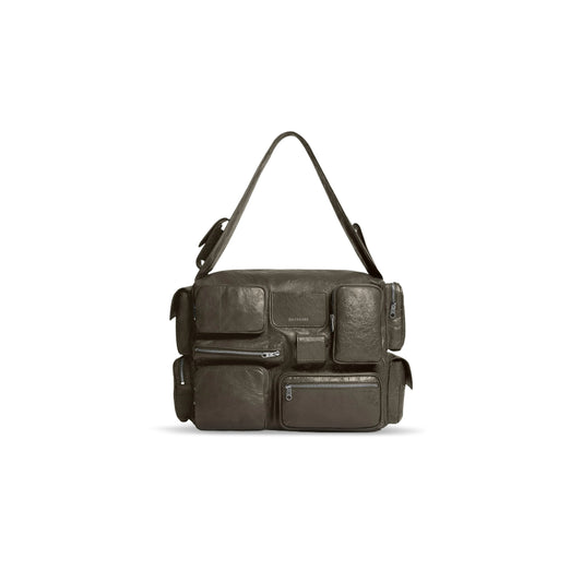ba*len*cia*ga men''s S*perbusy sling bag large in green 702168210c83503 (41.9*29*18.9cm)