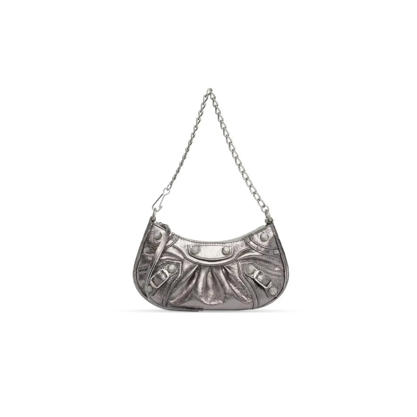 Ba1en*iaga women''s le cagole chain bag mini in silver grey 6958140gt3y8103 (20.8*13*4.3cm)