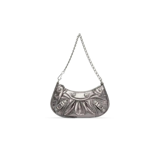 Ba1en*iaga women''s le cagole chain bag mini in silver grey 6958140gt3y8103 (20.8*13*4.3cm)